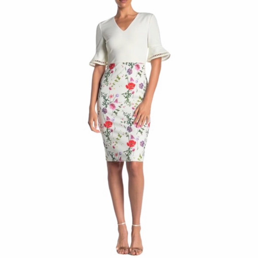 TED BAKER Wesa Hedgerow Floral Bodycon Dress Ted 2